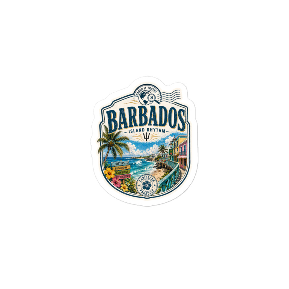 Caribbean Paradise Sticker Series - Barbados