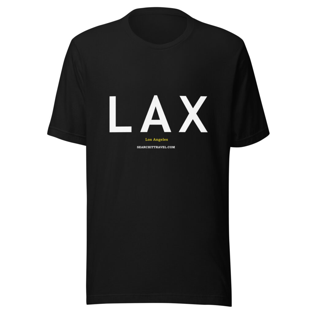 LAX Airport Code Shirt — Los Angeles Travel T-Shirt | Search It Travel